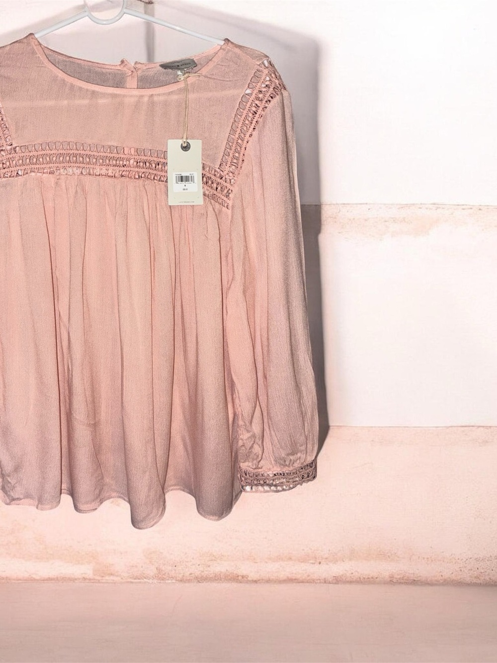 Lucky Brand Blush Pink Hobo Blouse